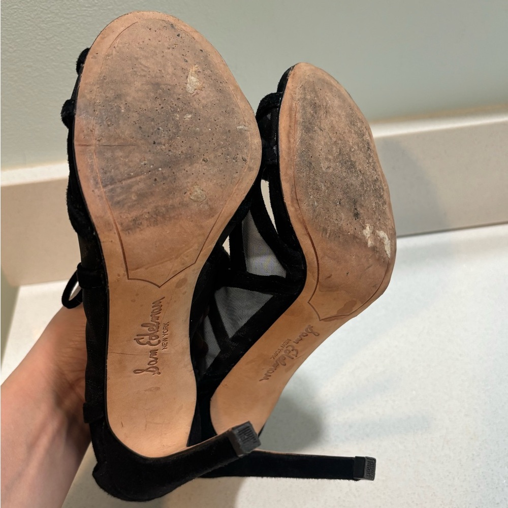 Sam Edelman Pompei Mesh Cage Lace-up Suede Sandals Size 7 - Picture 6 of 6